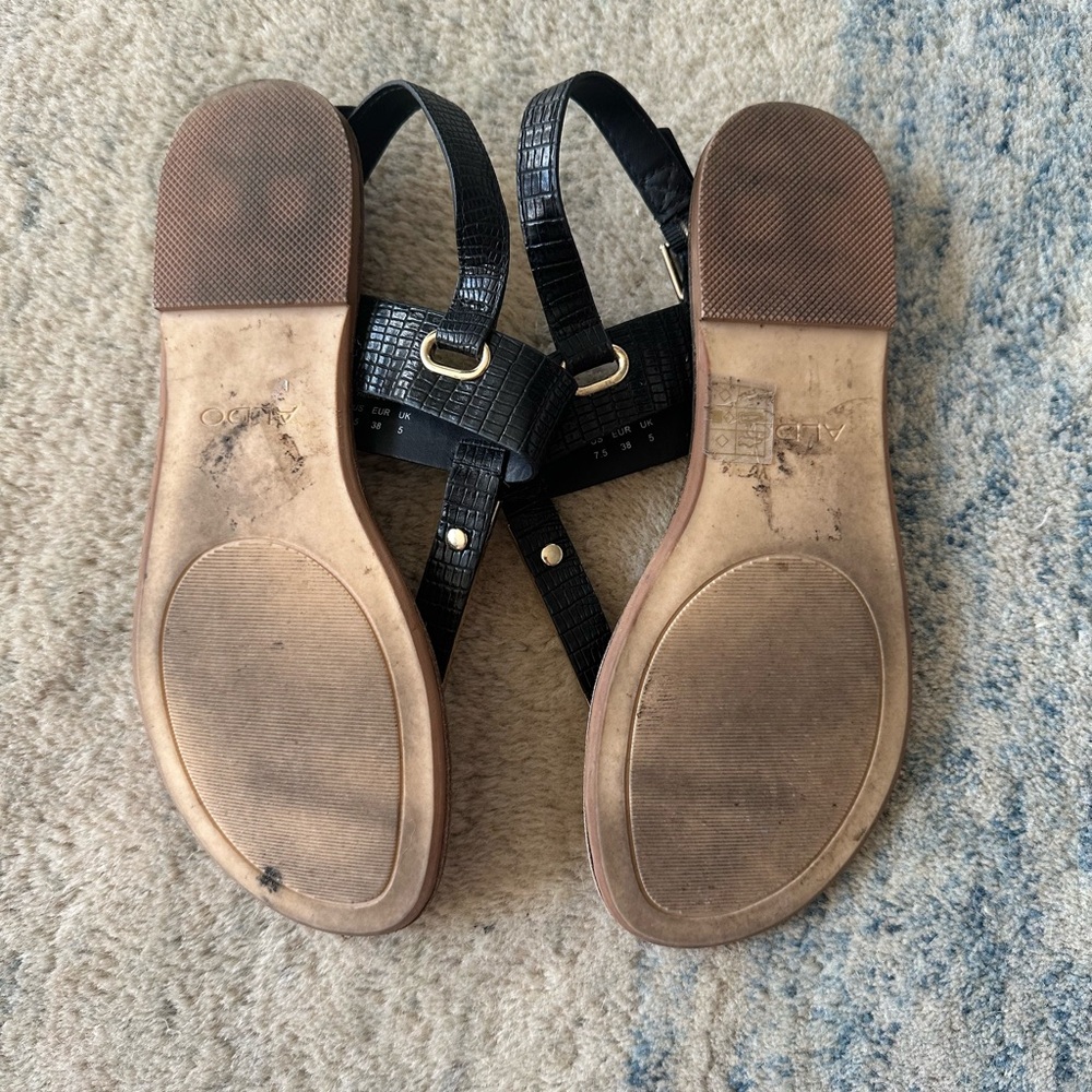 Aldo Sandals Black Size 7.5 - Picture 3 of 8